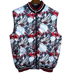 G-UNIT x Premium Goods 50¢ Puffer‎ Jacket Vest Size XL Hip Hop Streetwear Y2K
